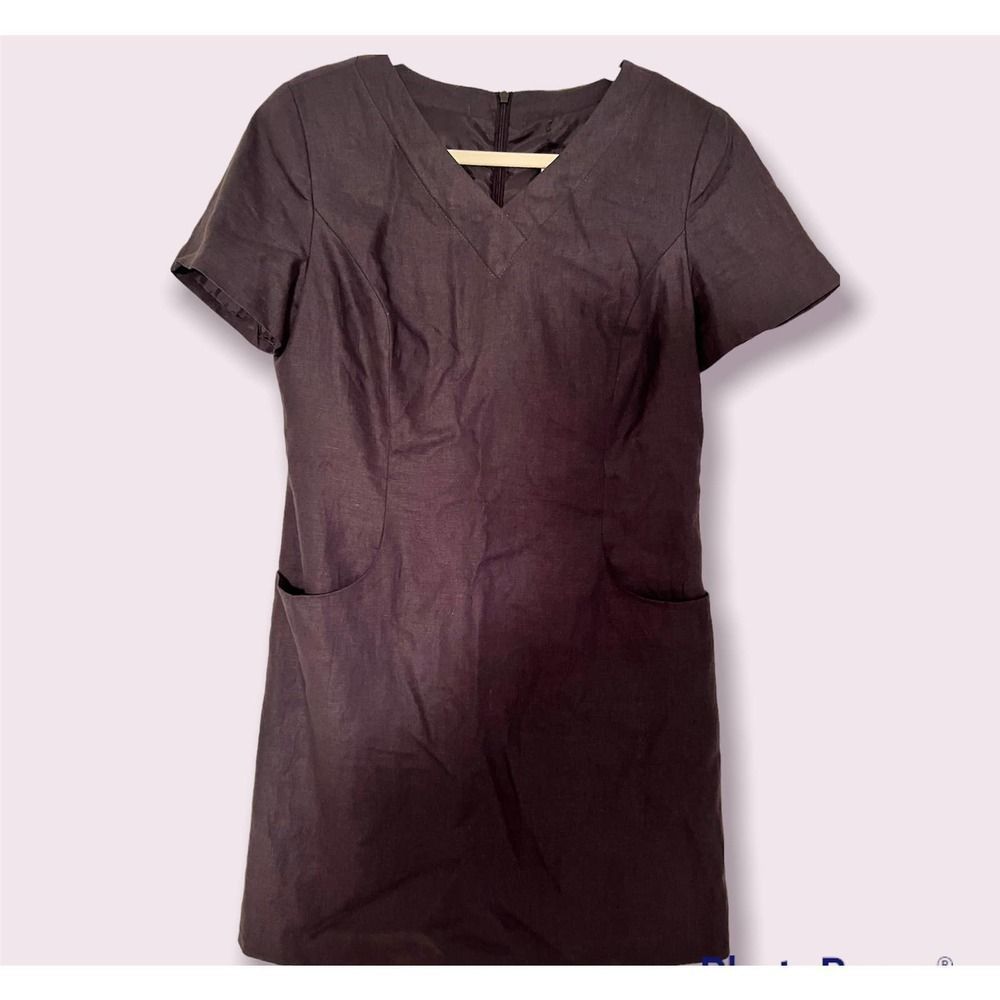 Trio New York-Short Sleeve Charcoal Dress w/ Pockets - Size 8